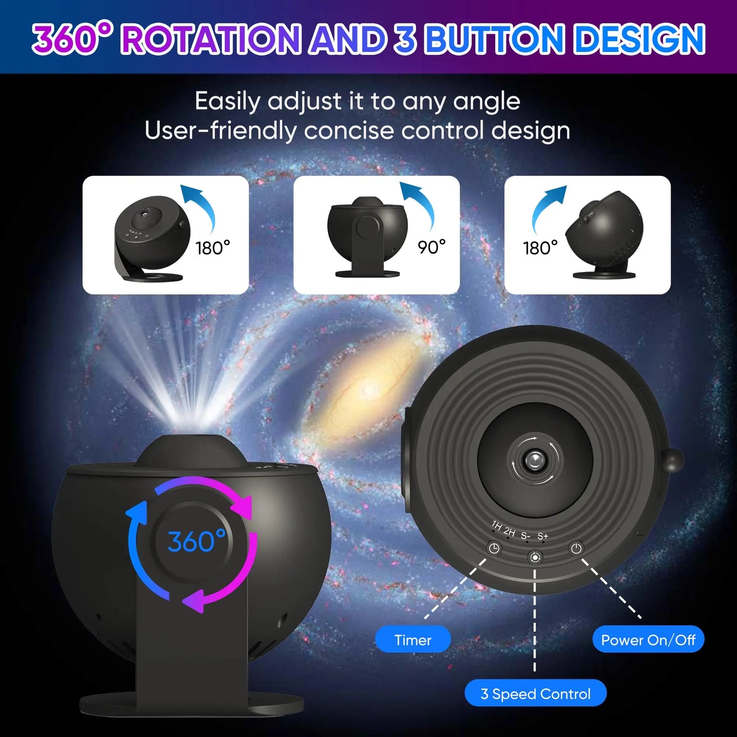 12 in 1 Star and Galaxy Projector / Night Light - Black [POPULAR]