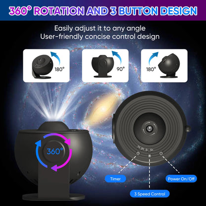12 in 1 Star and Galaxy Projector / Night Light - Black [POPULAR]