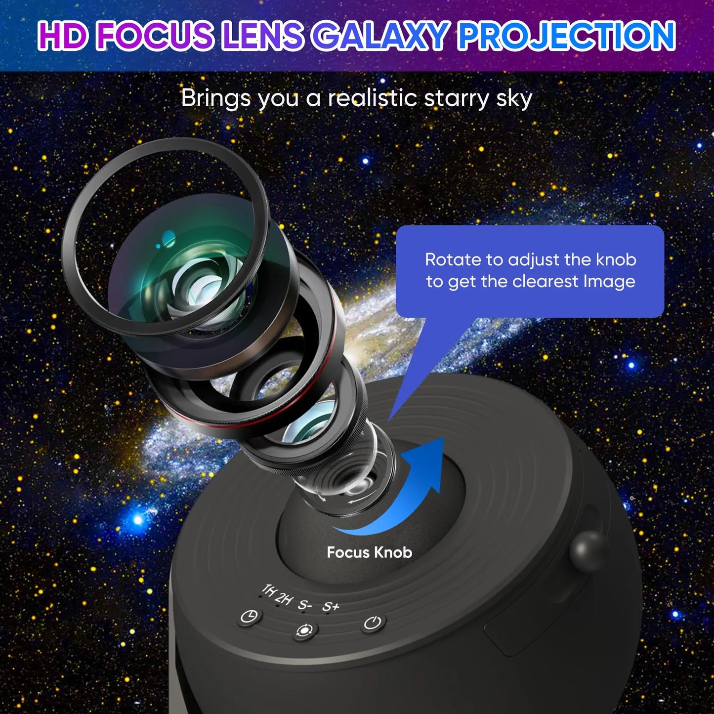 12 in 1 Star and Galaxy Projector / Night Light - Black [POPULAR]